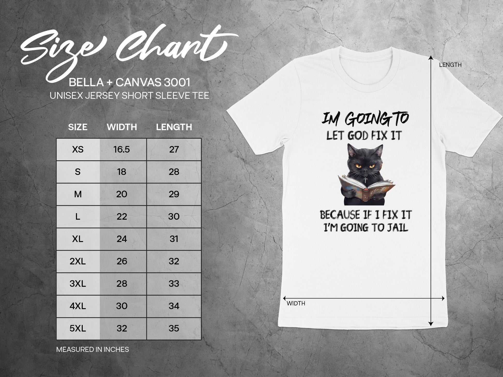 Let God Fix It Funny Cat Design T-Shirt