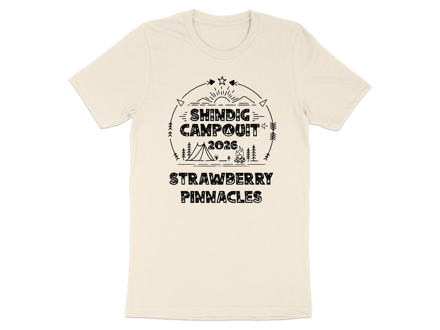Shindig Campout 2026 Strawberry Pinnacles T-shirt