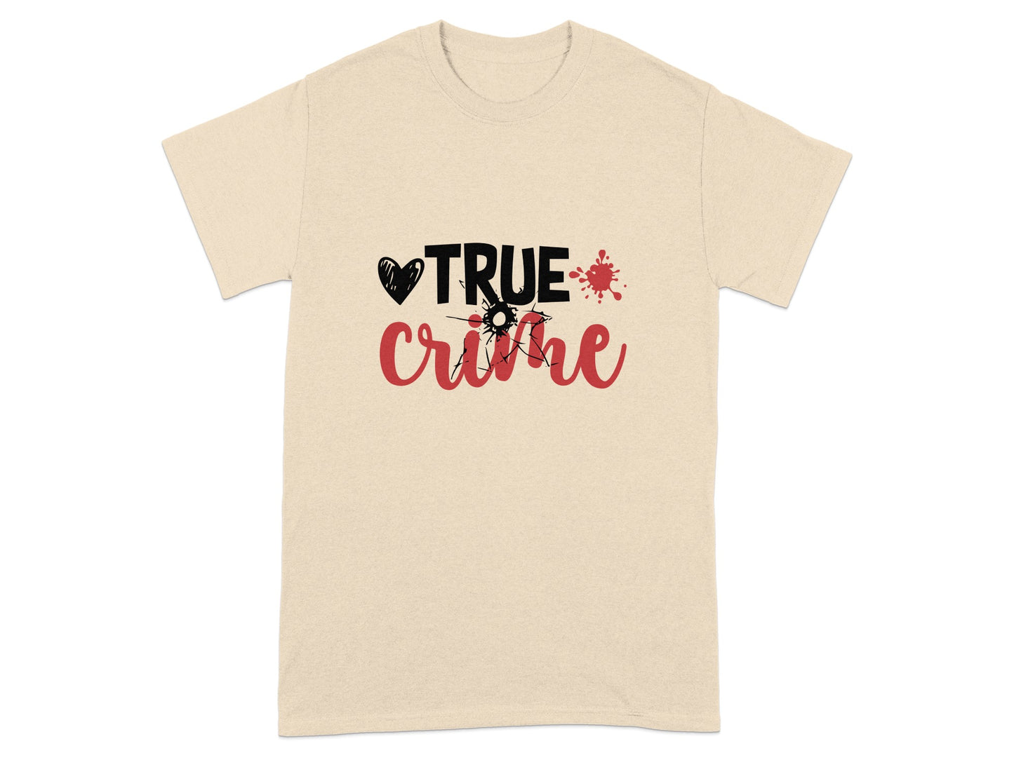 TRUE CRIME Heart Bullet Hole Splatter Graphic product type