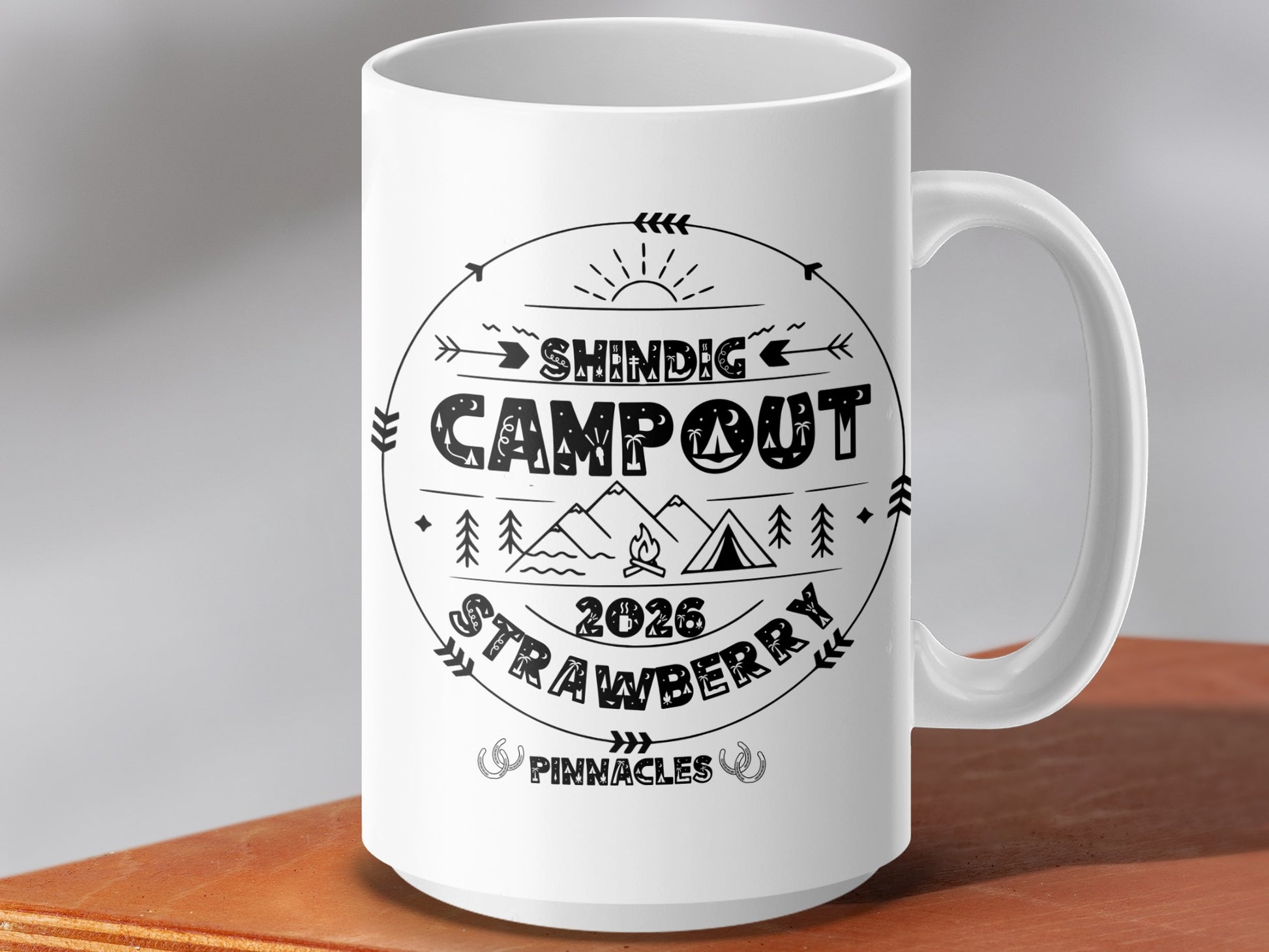 Shindig Campout Strawberry 2026 Pinnacles Mug