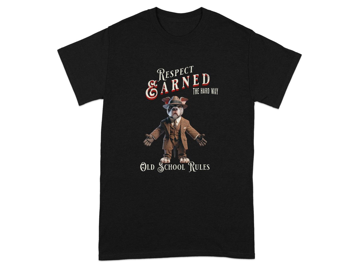Respect Earned Hard Way Old School Rules TShirt product type