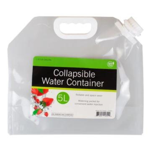 5 Liter Collapsible Water Container - Collapses for Compact Storage Lot of 2