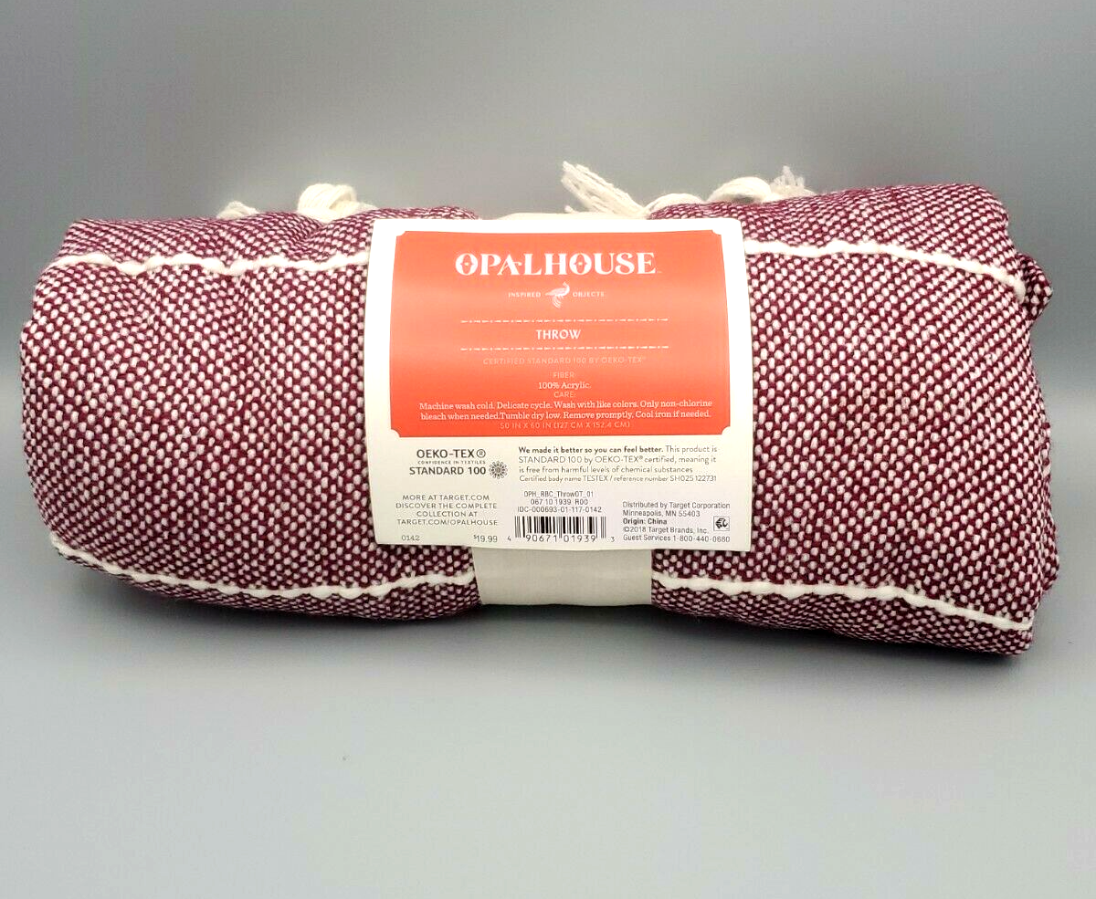 50 X 60 Beet Juice Wine Color Opal House Throw Blanket burgundy Warm
