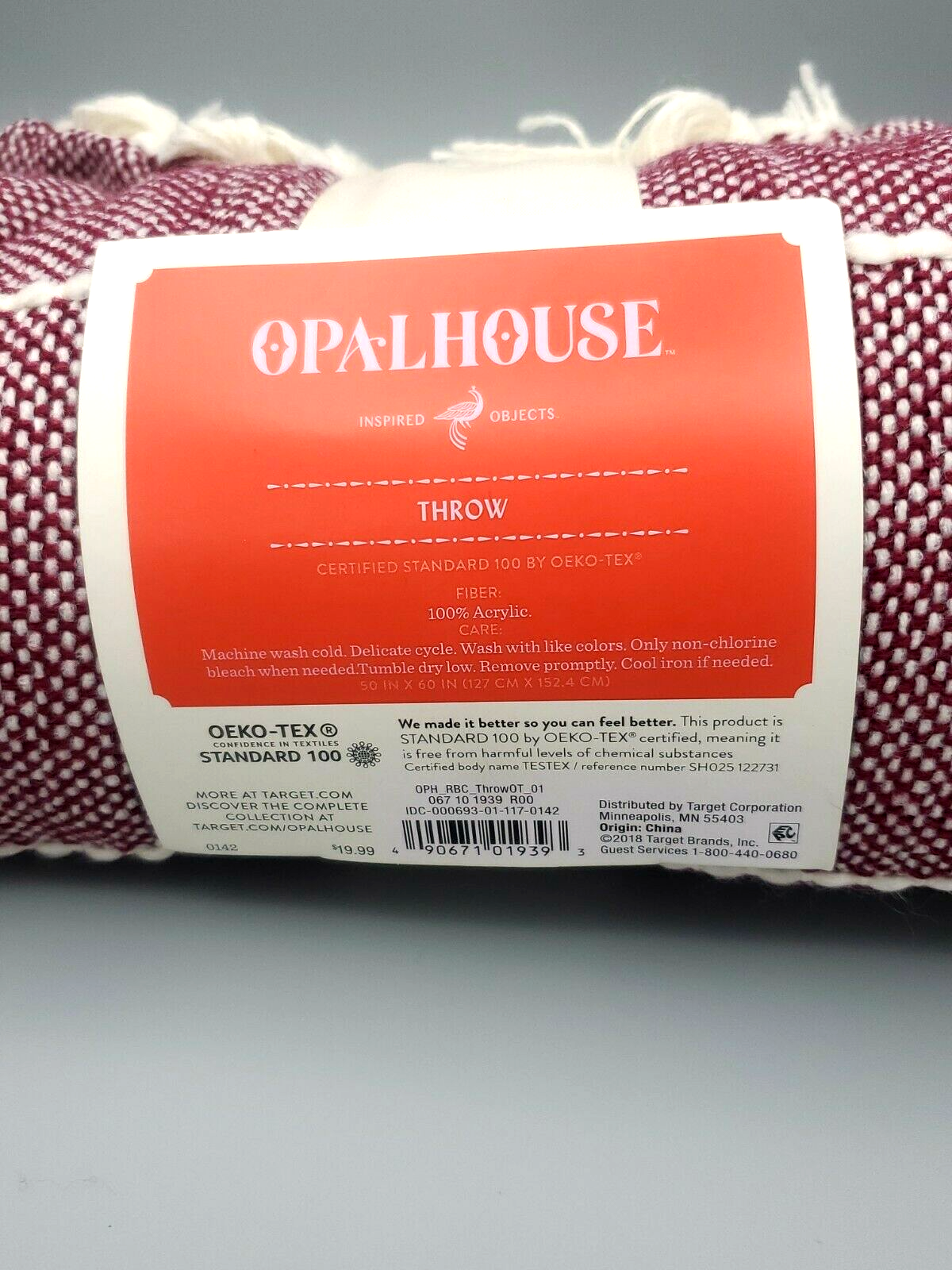 50 X 60 Beet Juice Wine Color Opal House Throw Blanket burgundy Warm