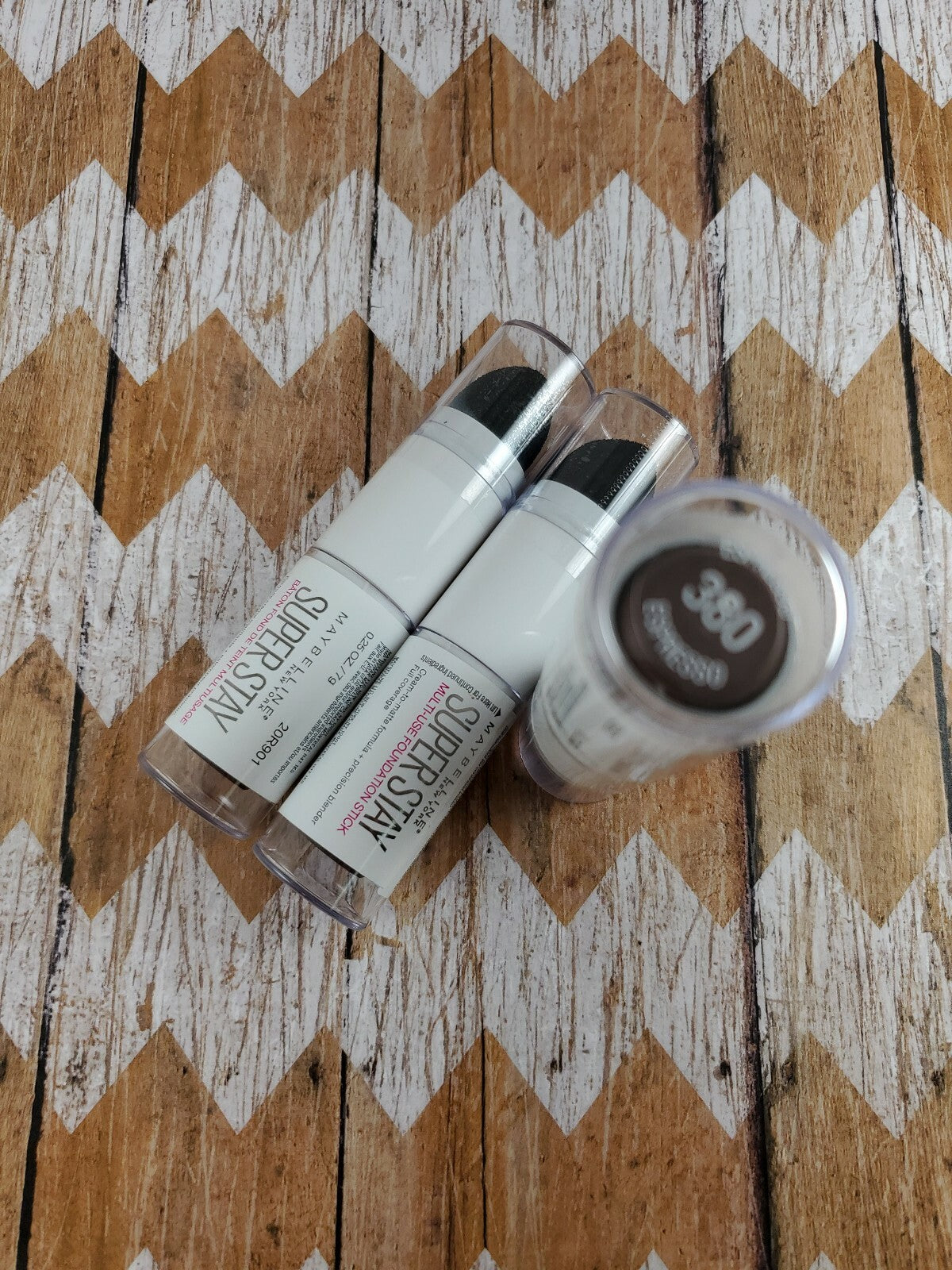 3 Maybelline Super Stay Multi-Use Foundation Stick 380 ESPRESSO  0.25oz/7g 