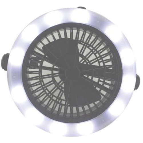 2 in 1 Portable Battery Powered Camping Outdoor Fan With LED Light