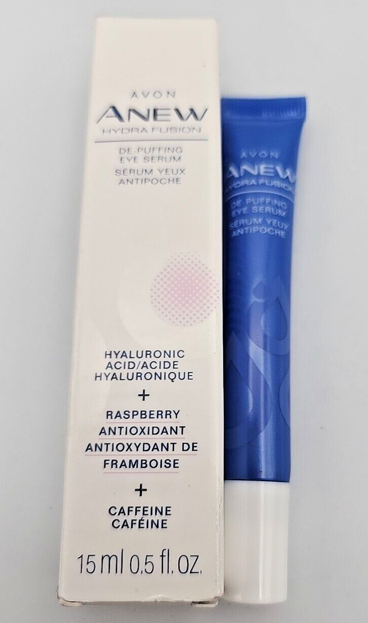 Anew Hydra Fusion Avon .5 fl. oz. Raspberry De-Puffing Eye Serum Hyaluronic New