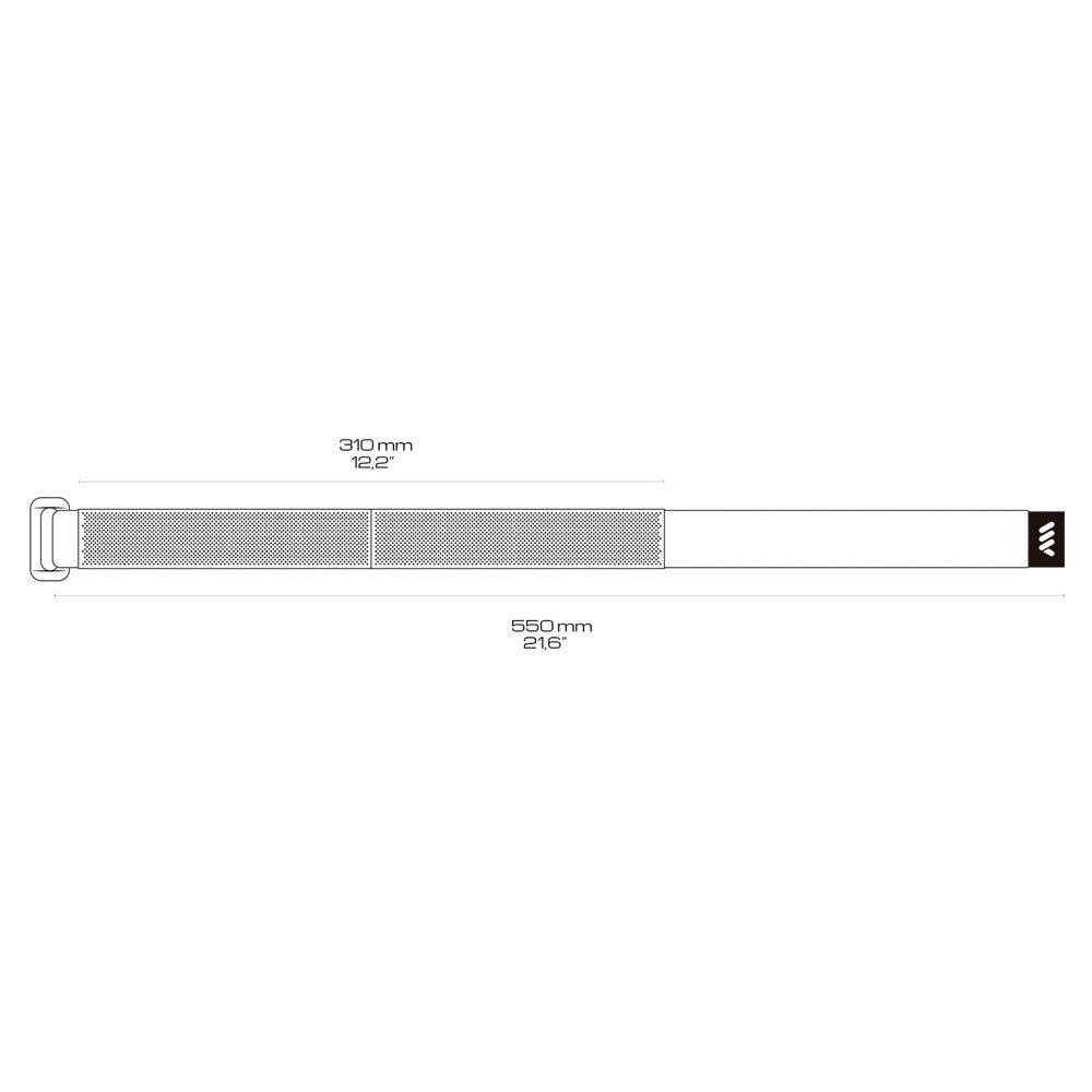 All Mountain Style Hook & Loop Strap, Black