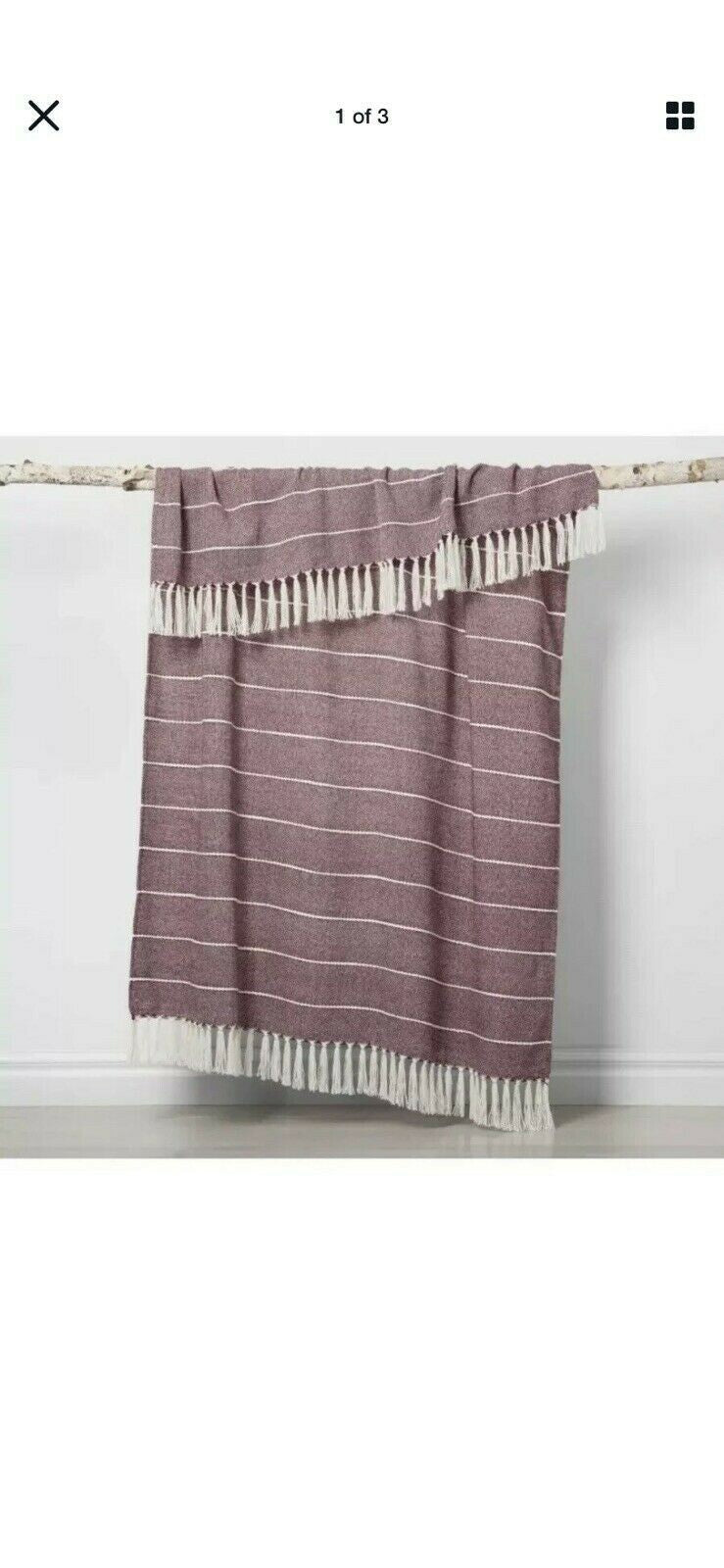50 X 60 Beet Juice Wine Color Opal House Throw Blanket burgundy Warm