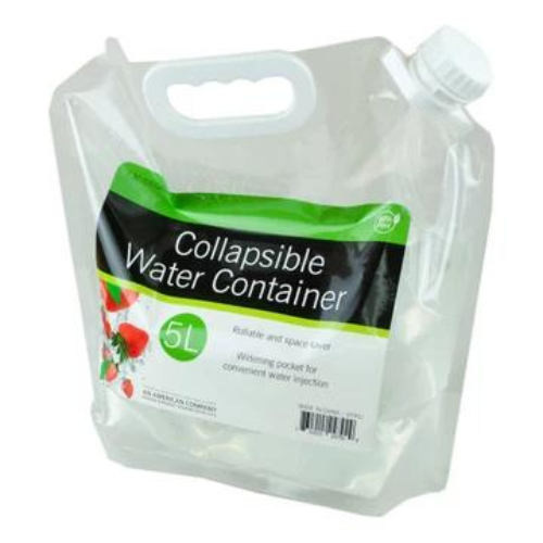 5 Liter Collapsible Water Container - Collapses for Compact Storage Lot of 2