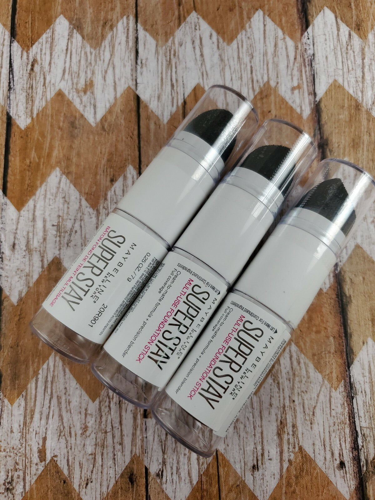 3 Maybelline Super Stay Multi-Use Foundation Stick 380 ESPRESSO  0.25oz/7g 