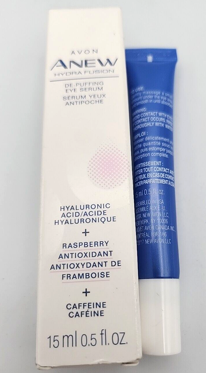 Anew Hydra Fusion Avon .5 fl. oz. Raspberry De-Puffing Eye Serum Hyaluronic New
