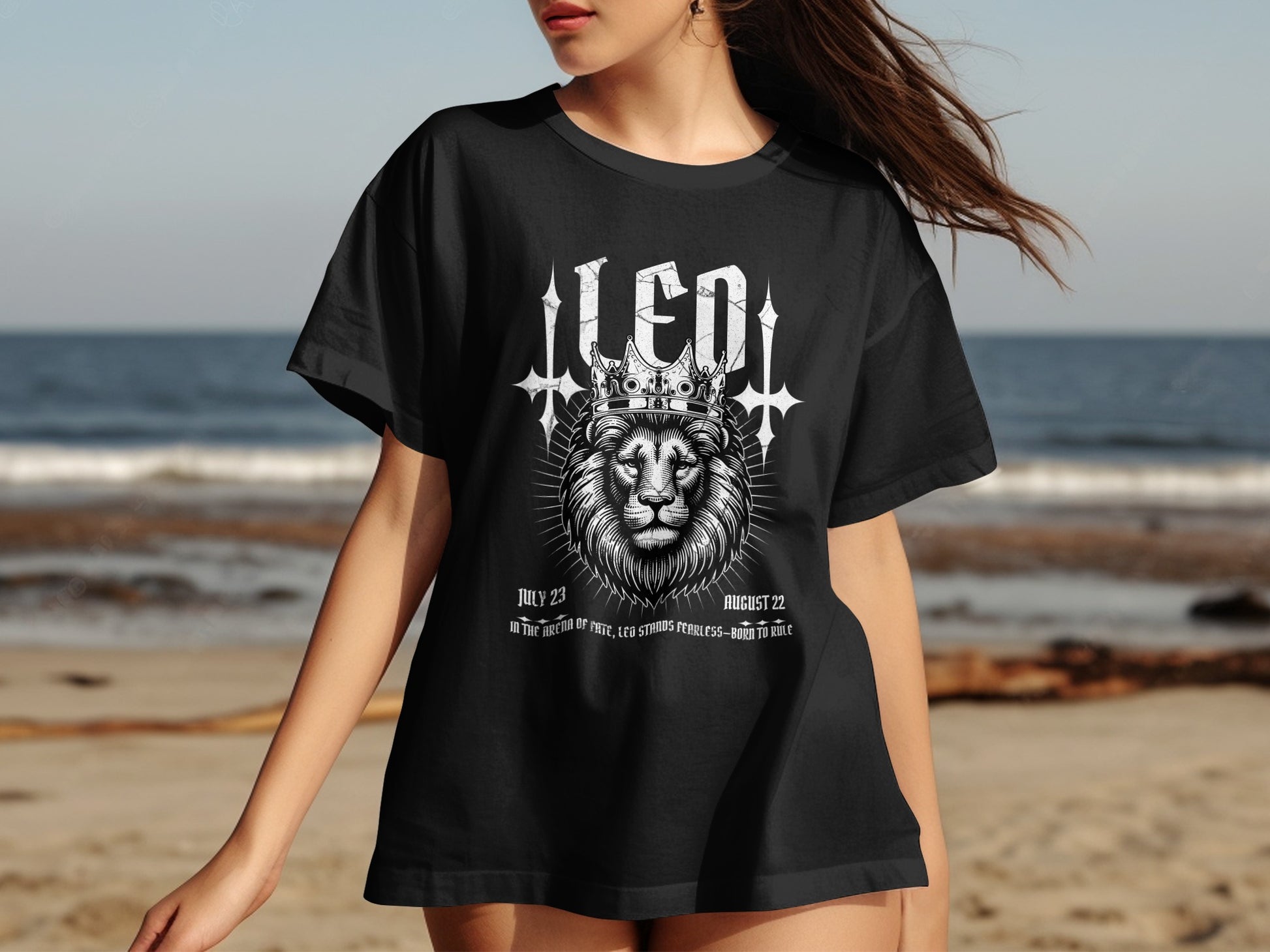 LEO Crowned Lion Fearless Born to Rule Horoscope product type