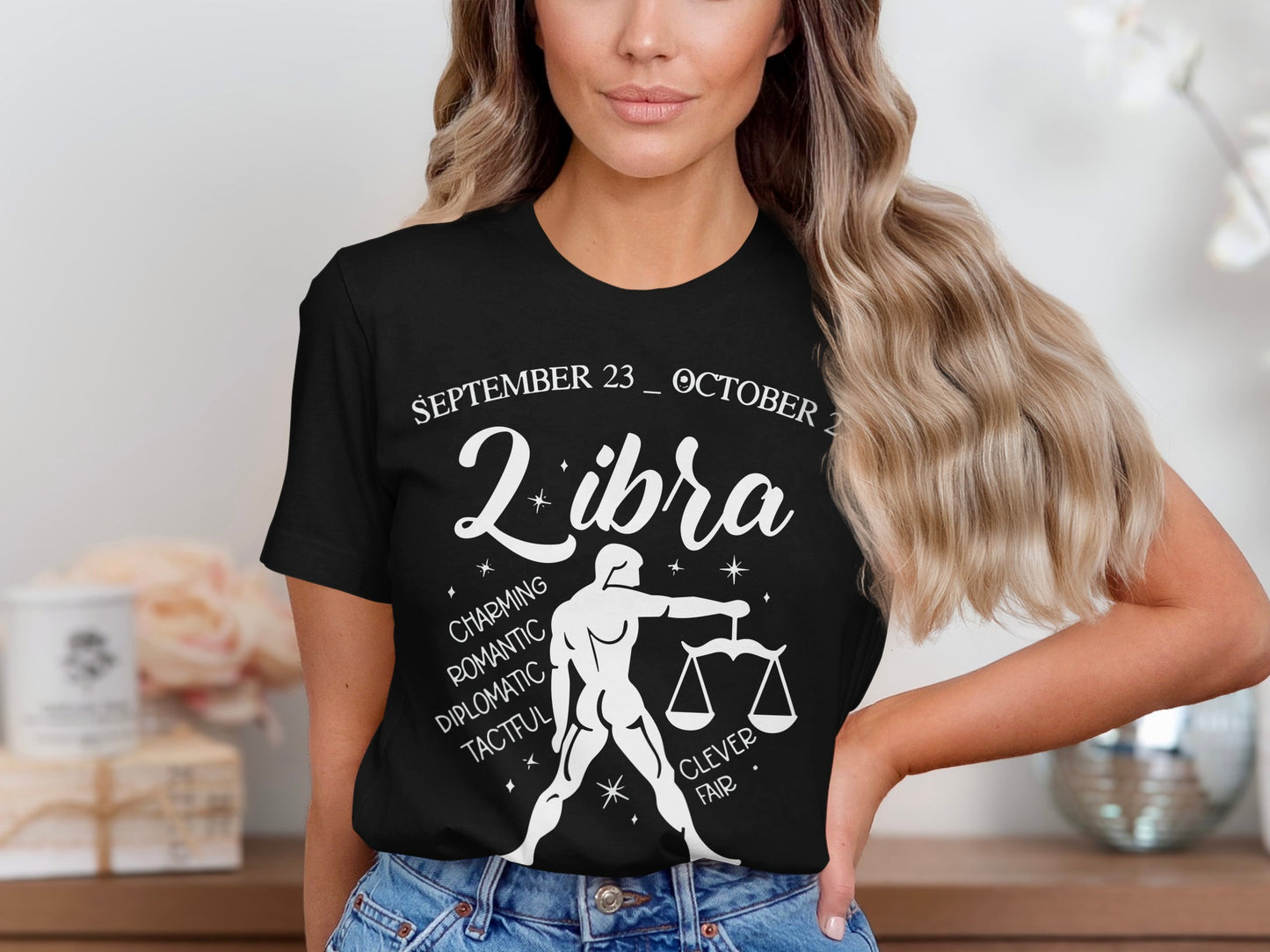 Libra Zodiac Sign September October T-Shirt