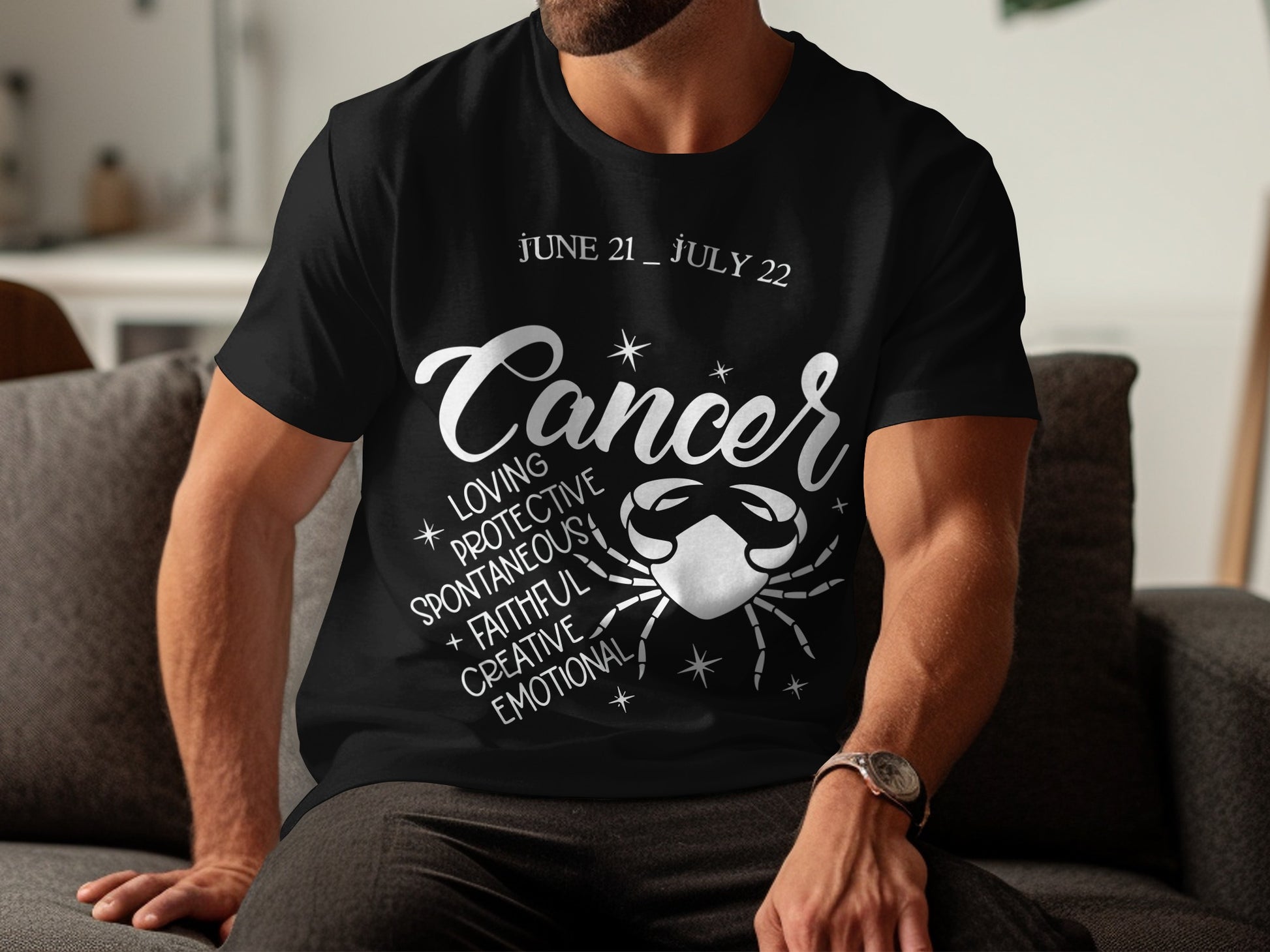 Loving Protective Cancer Zodiac Sign T-Shirt