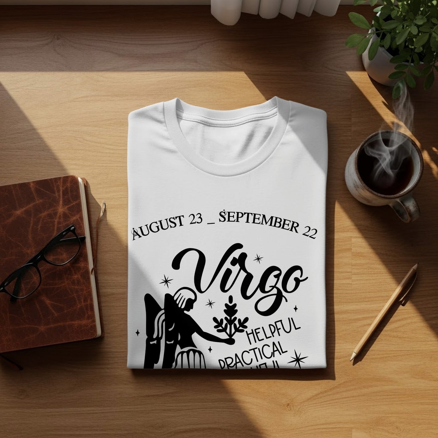 Virgo Zodiac Sign Graphic T-Shirt August 23 to September 22