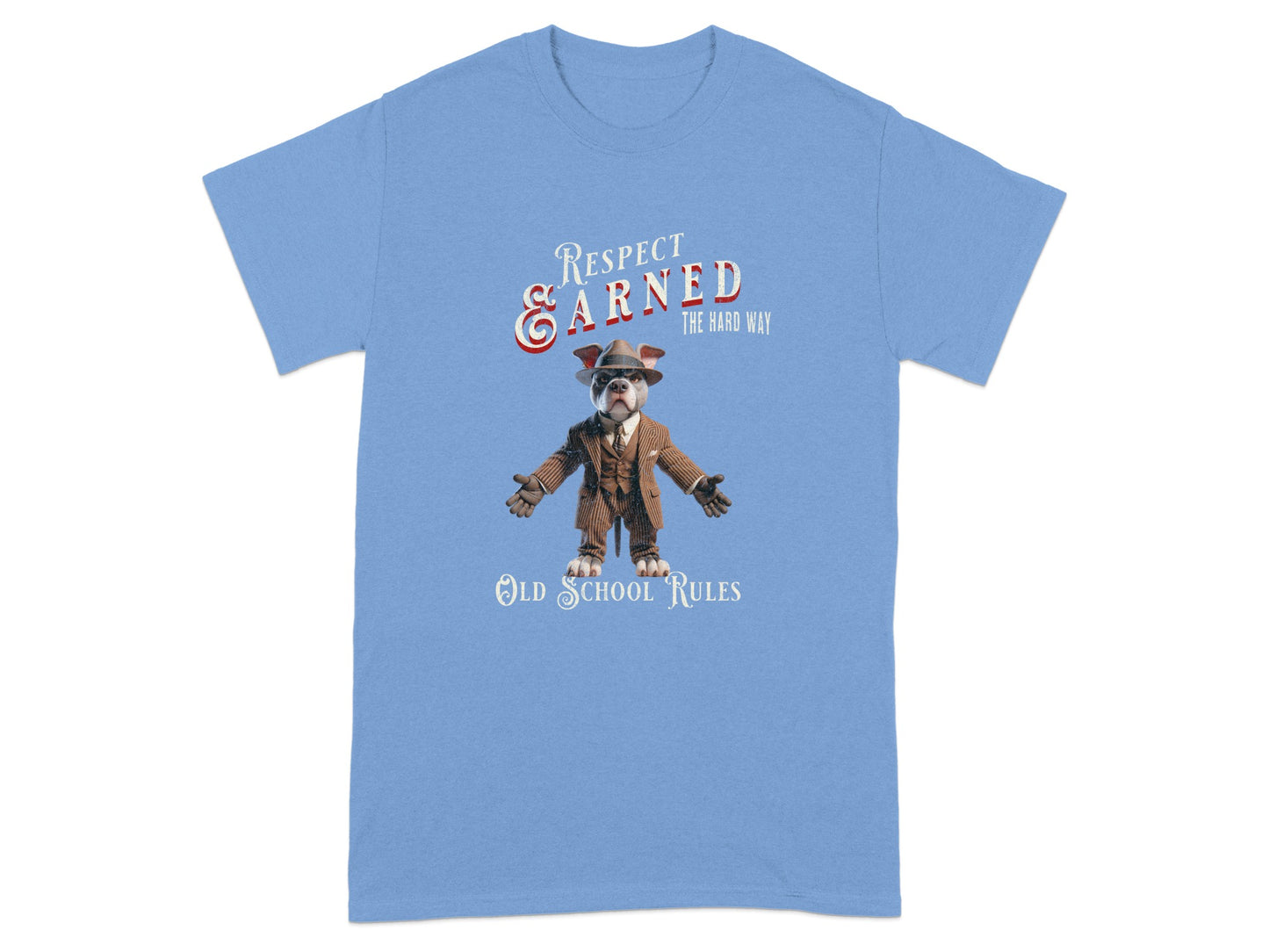 Suited Dog Respect Earned Hard Way Old School Rules product type
Dog
Pitbull
Suit
Hat
Respect
Earned
Hard Way
Old School
Rules
Vintage
Retro
Animal
Gentleman
Bulldog
Classic
Dapper
Graphic
Light Blue
Cool Dog
Character