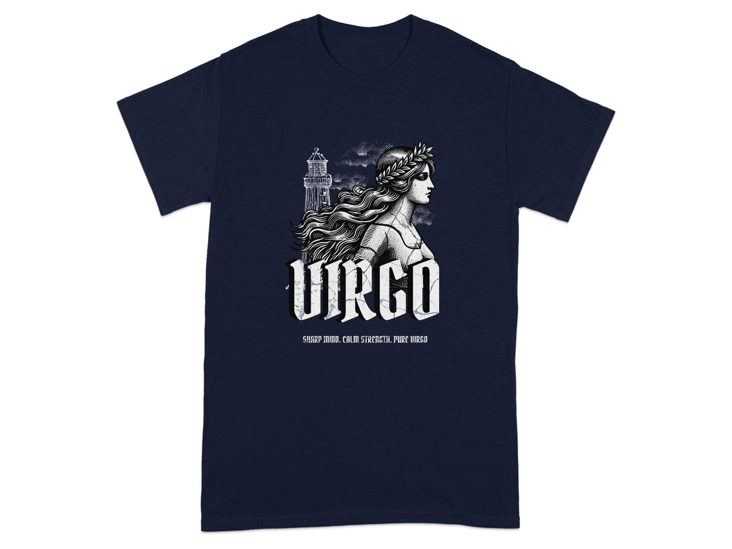 VIRGO SHARP MIND CALM STRENGTH PURE VIRGO Navy T-Shirt product type