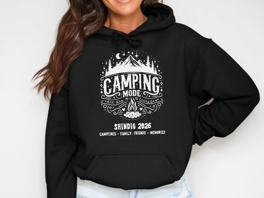 Camping Mode Shindig 2026 Campfires Friends Hoodie