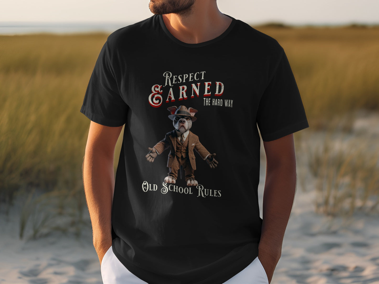 Respect Earned The Hard Way Old School Rules T-Shirt product type