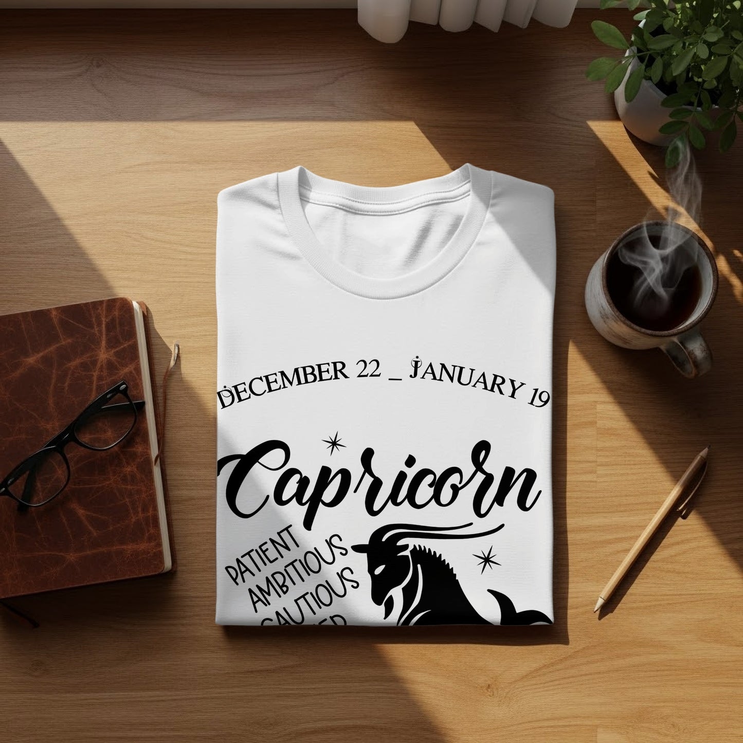 Capricorn Zodiac Sign Graphic Tee December 22 January 19
