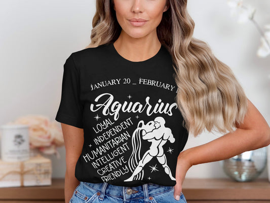 Aquarius Zodiac Sign Astrology Horoscope T-Shirt