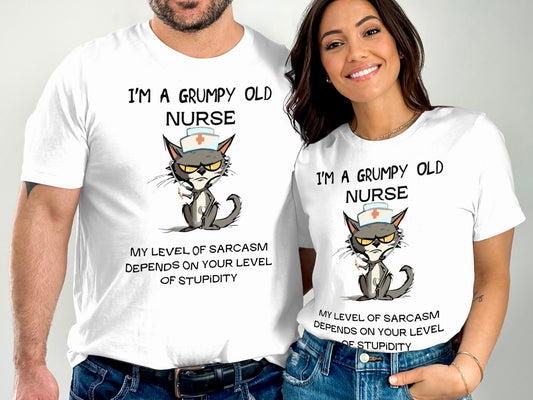 I'm A Grumpy Old Nurse My Level Of Sarcasm T-shirt