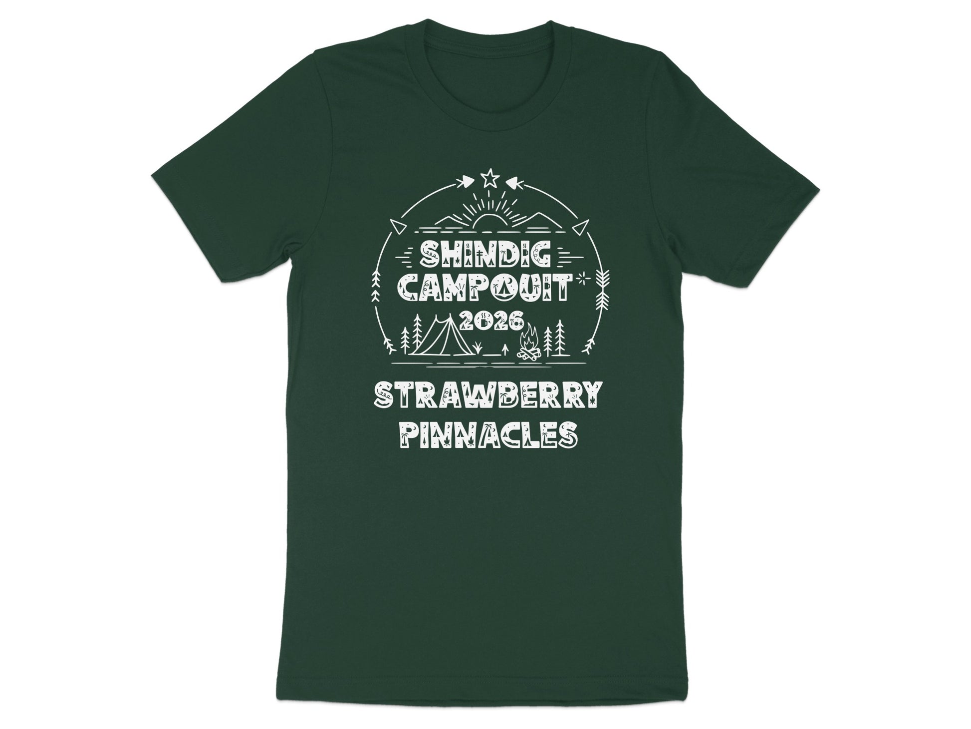 Shindig Campout 2026 Strawberry Pinnacles T-shirt