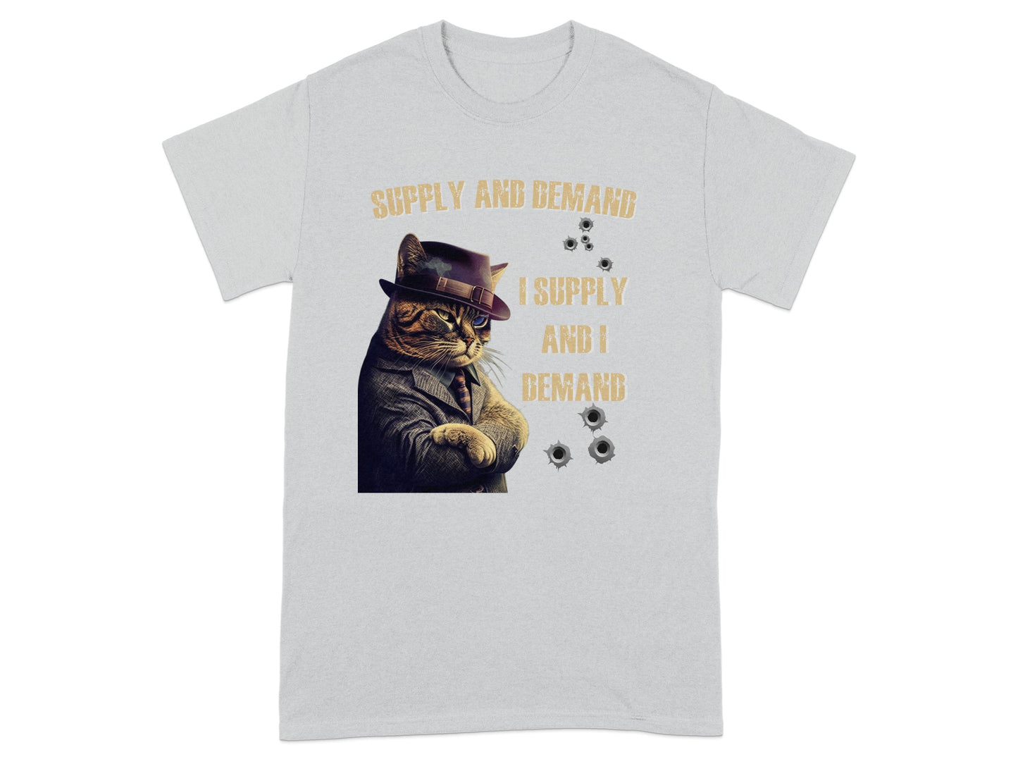 Boss Cat Supply And Demand Economist Humor product type
Cat, Supply Demand, Economist Humor, Funny Cat, Boss Cat, Gangster Cat, Fedora Cat, Suit Cat, Business Cat, Feline Design, Entrepreneur Gift, Finance Humor, Clever Design, Unique Graphic, Animal Lover, Witty Quote, Economics Theme, Bullet Holes, Mafia Cat, Pop Culture Cat