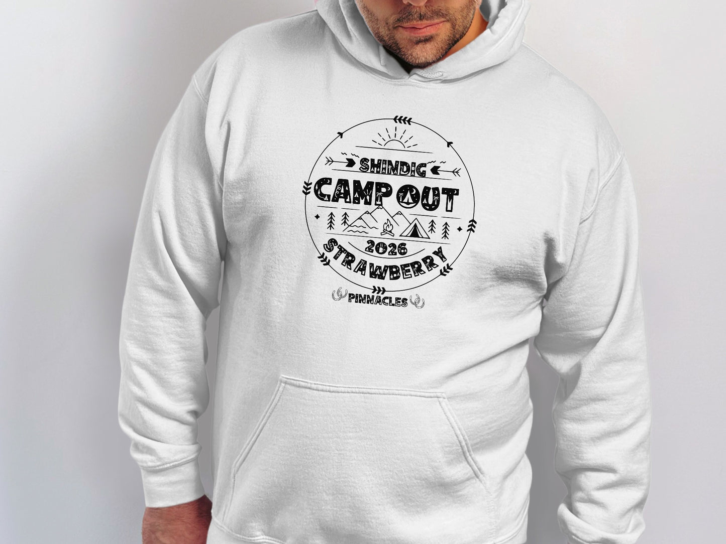 2023 Shindig Camp Out Strawberry Hoodie for Camping