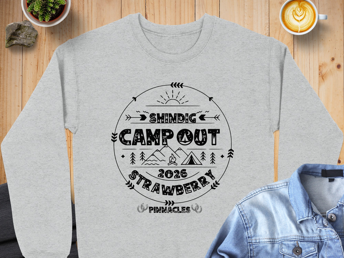 Shindig Camp Out Strawberry 2026 Pinnacles Sweatshirt