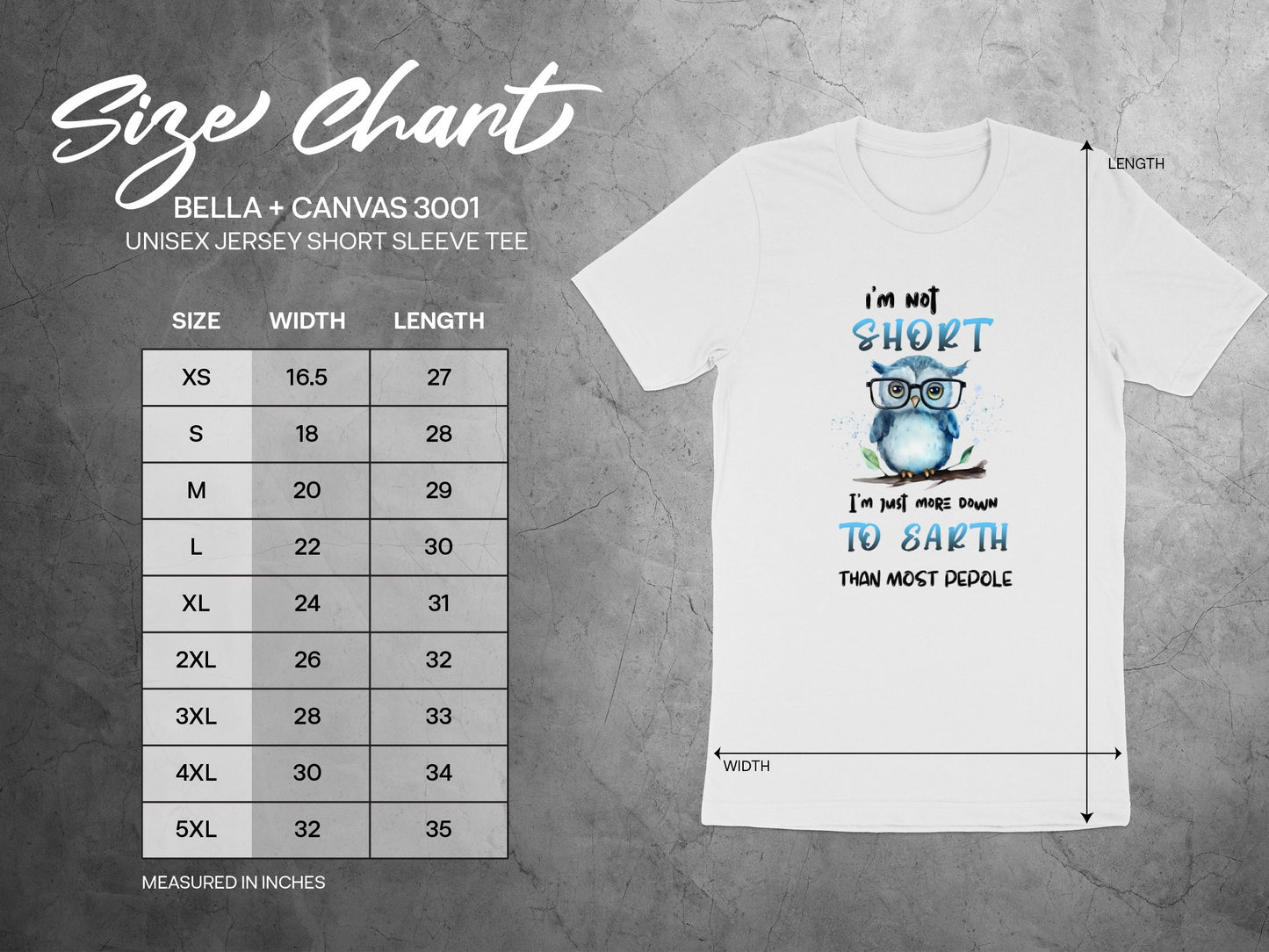 I'm Not Short I'm Just More Down to Earth Unisex Tee