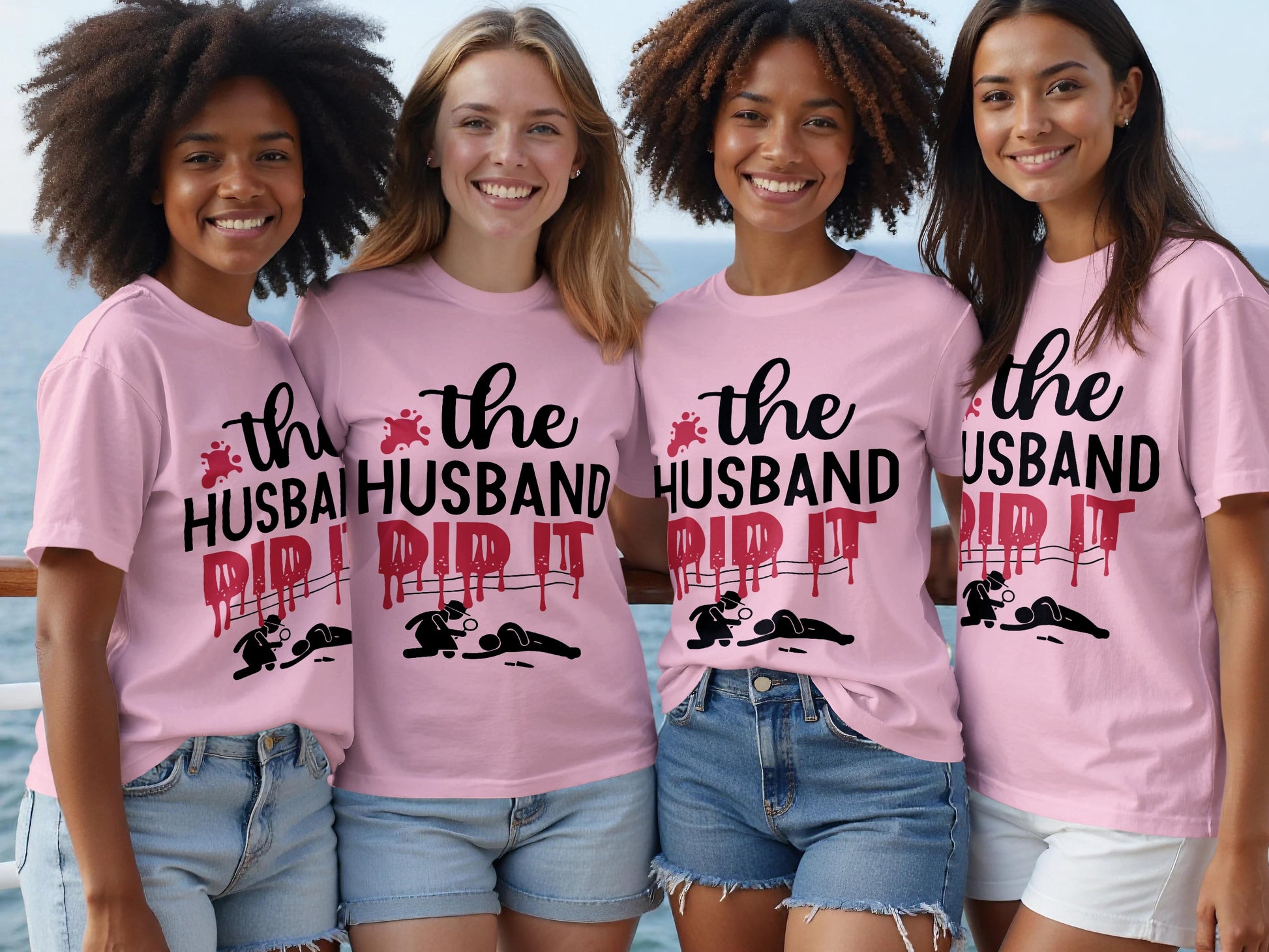 The Husband Did It Funny Graphic T-Shirt