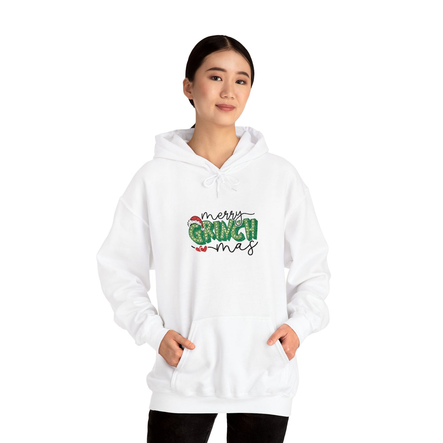 Merry Grinchmas Hoodie - Festive Green Grinch Christmas Sweatshirt - Unisex Holiday Gift