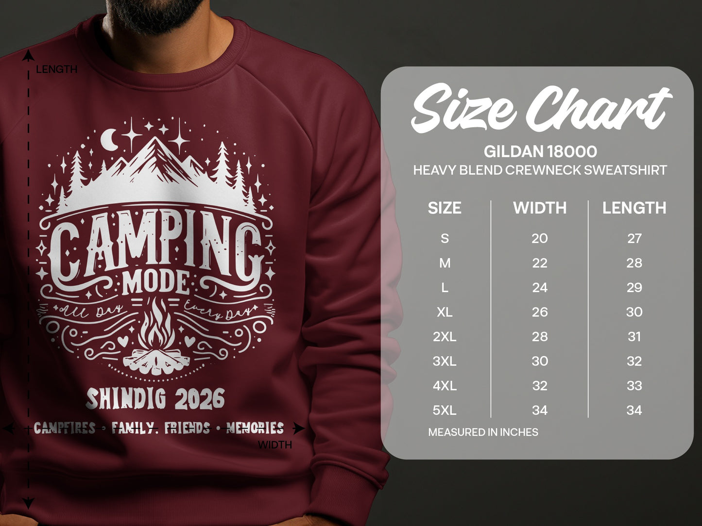Camping Mode Shindig 2026 Crewneck Sweatshirt