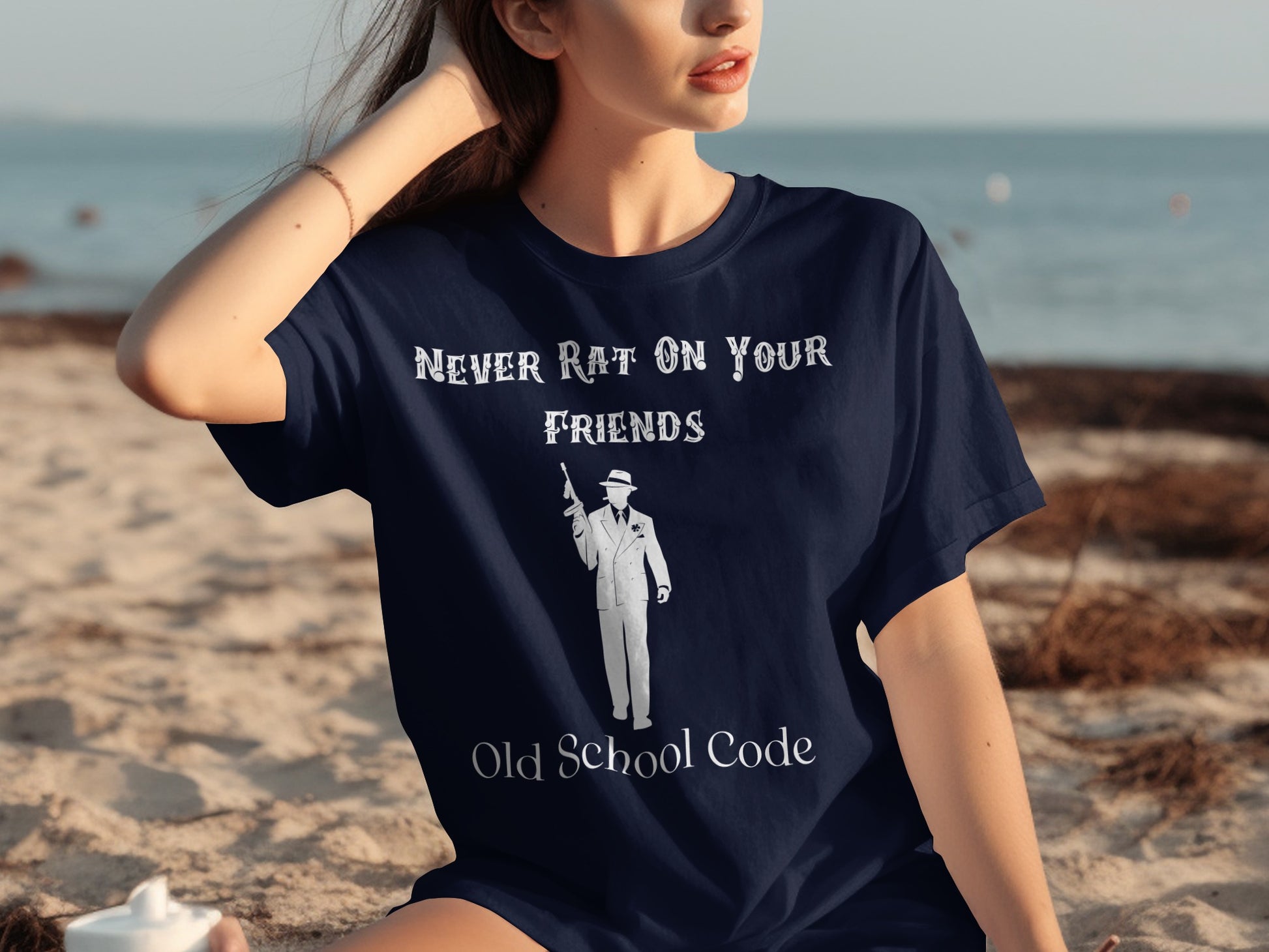 NEVER RAT ON YOUR FRIENDS Old School Code Gangster product type