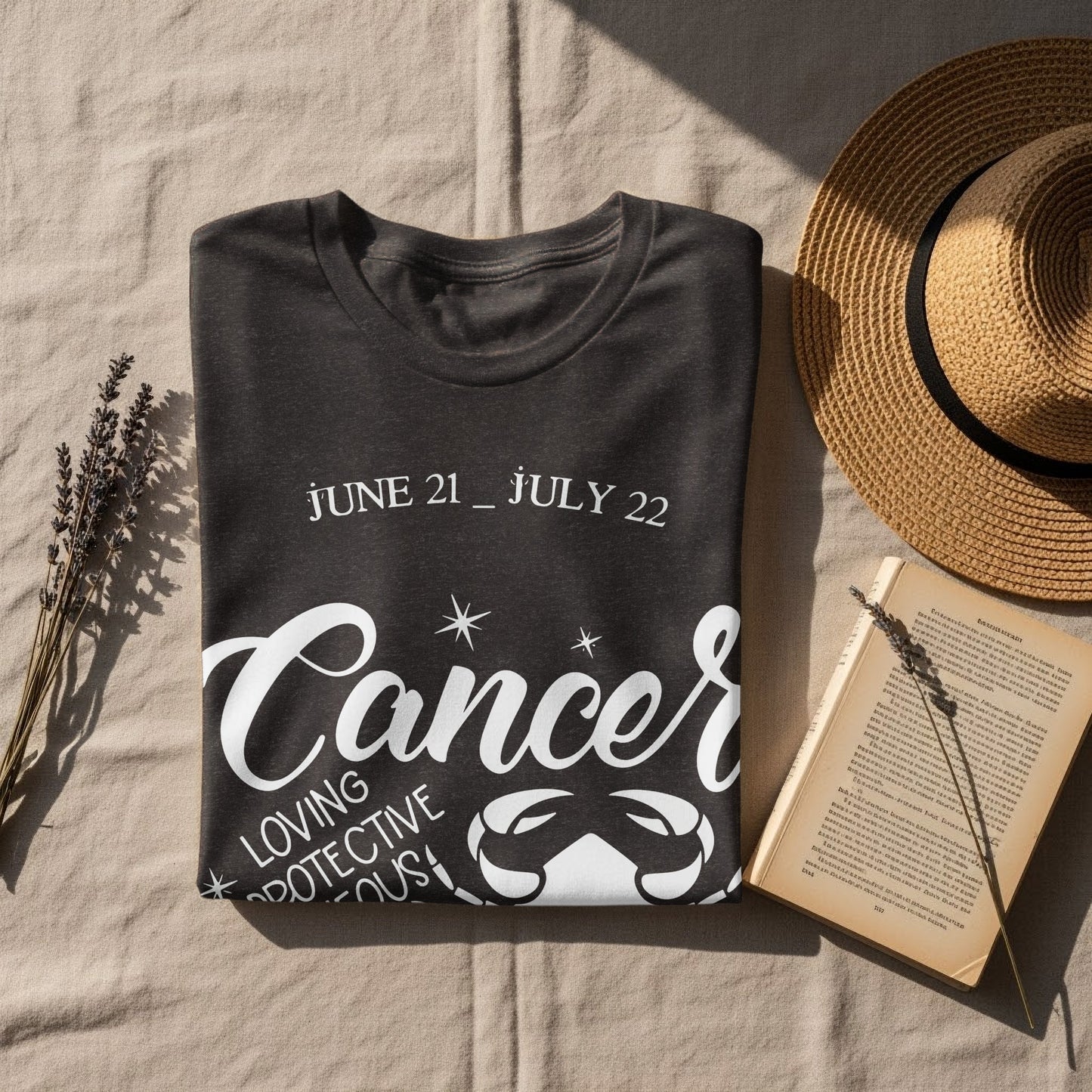 Cancer Zodiac Sign June 21 - July 22 Graphic T-shirt