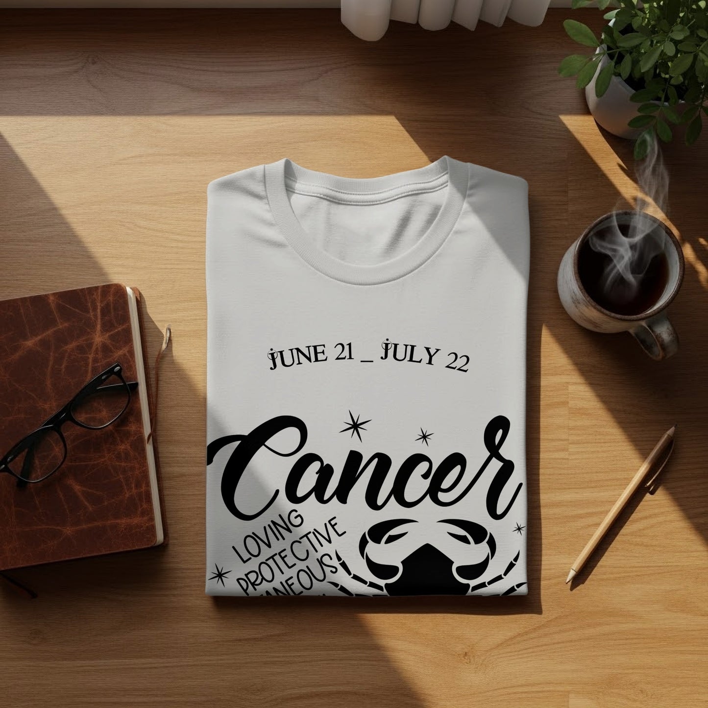 Cancer Zodiac Sign T-Shirt June 21 to July 22 Design