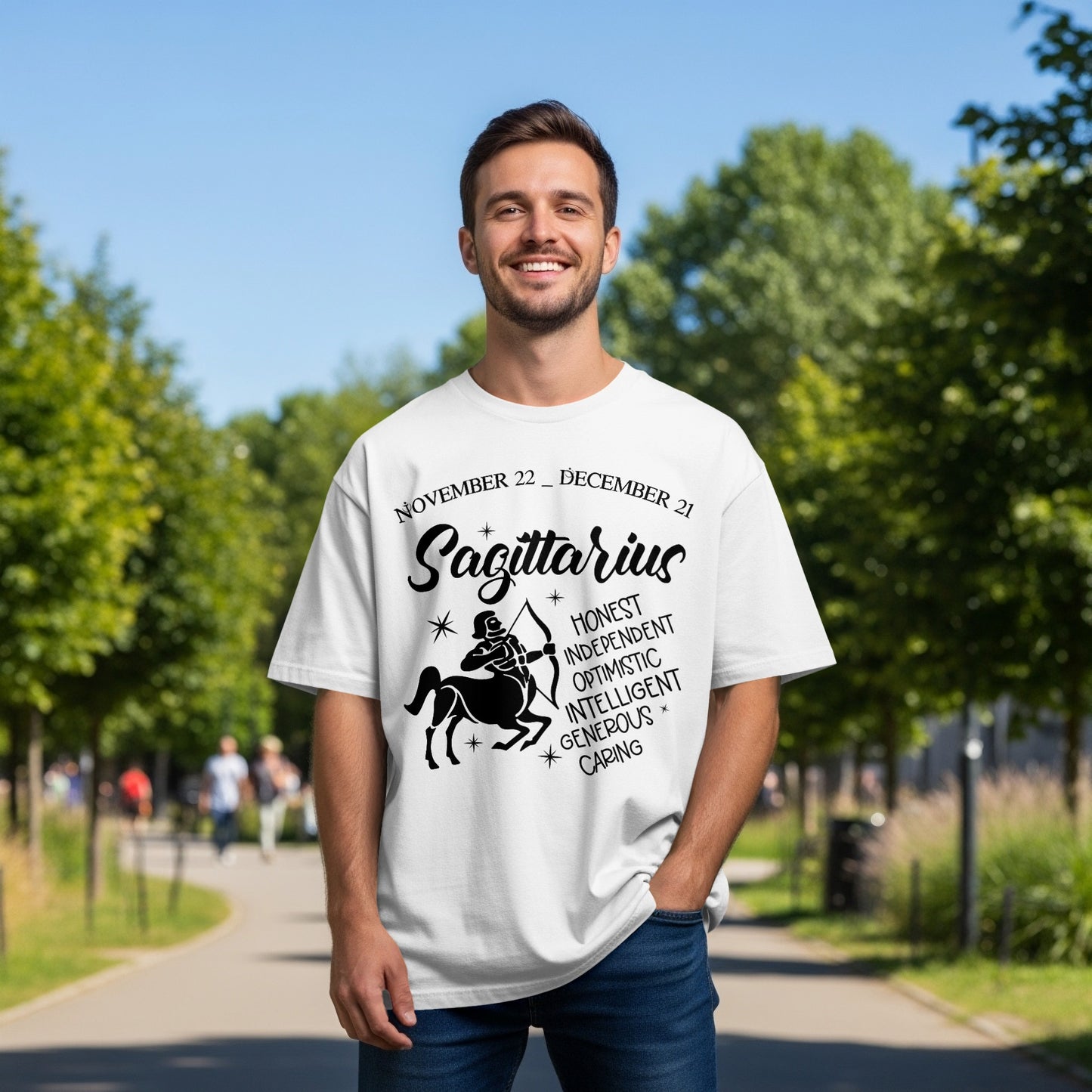 Sagittarius Zodiac Sign Graphic T-Shirt For Astrologers