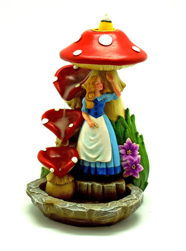 Alice in Wonderland Back Flow Incense Burner  7 inches tall