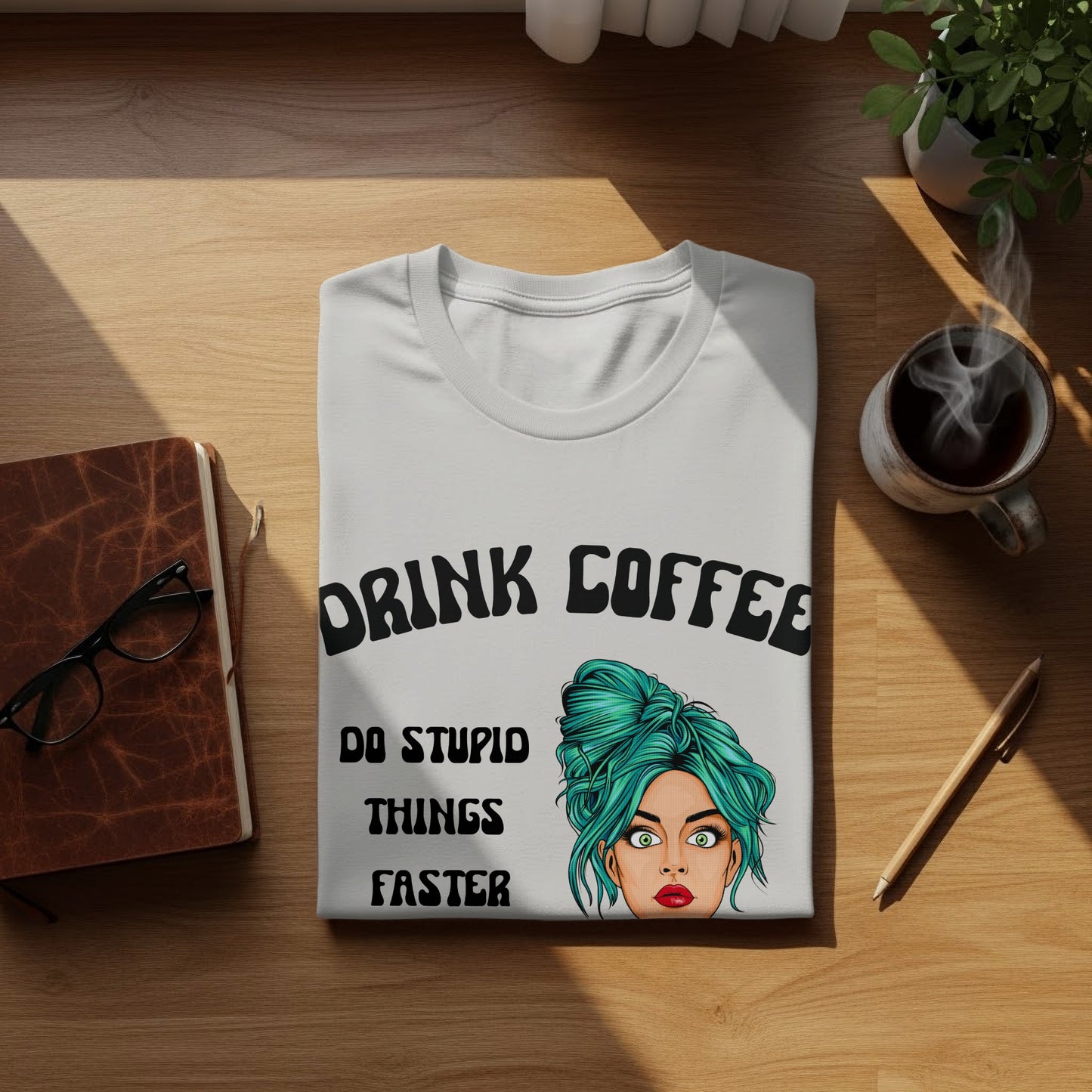 Drink Coffee Do Stupid Things Faster Graphic Tee