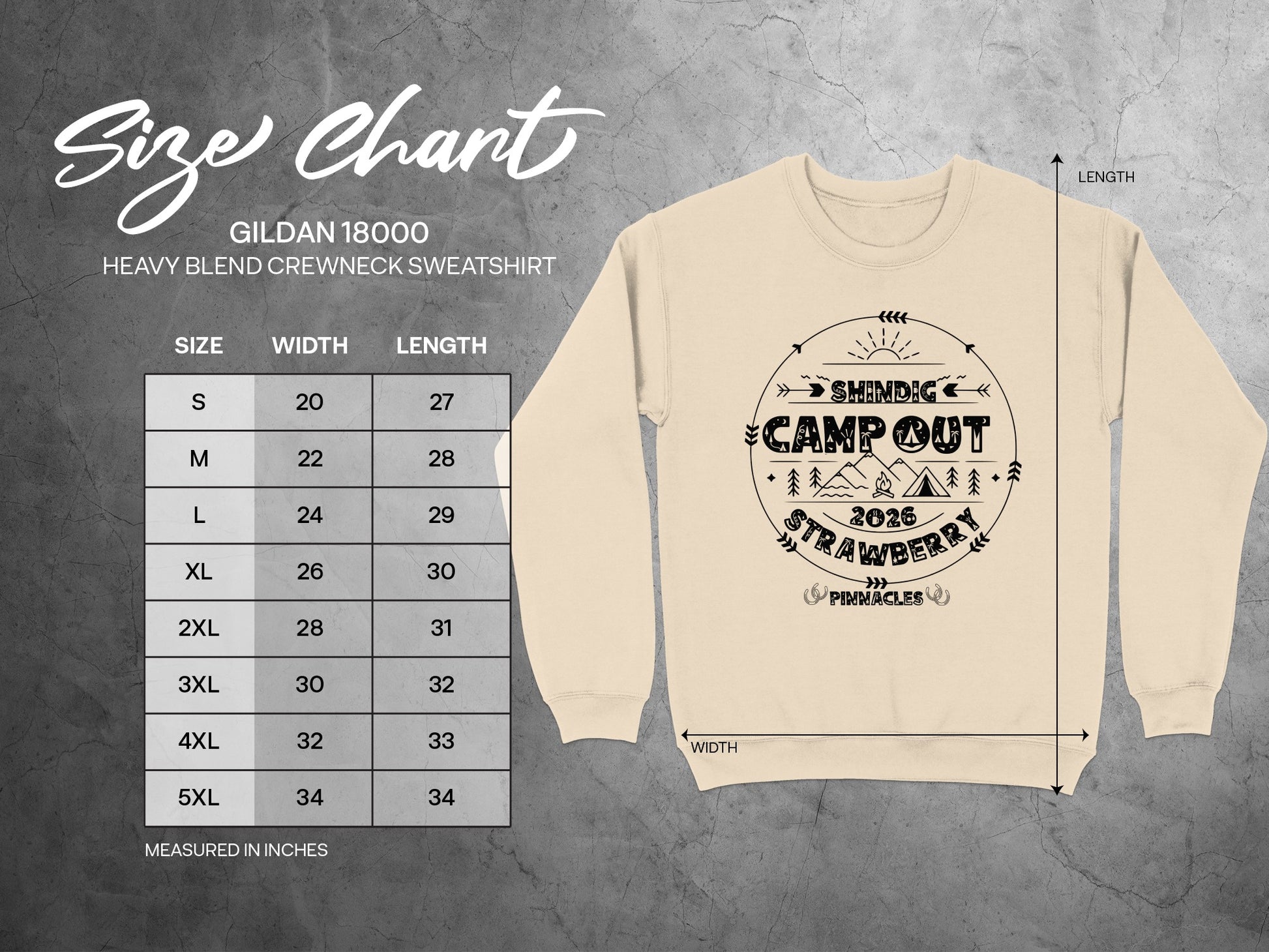Shindig Camp Out 2026 Strawberry Pinnacles Sweatshirt