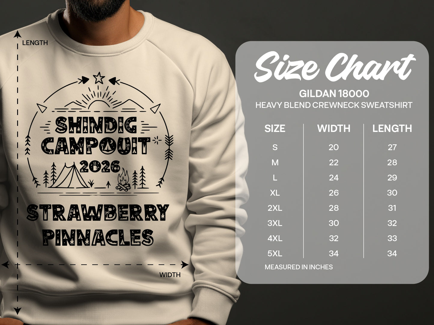 Shindig Campout 2026 Strawberry Pinnacles Sweatshirt