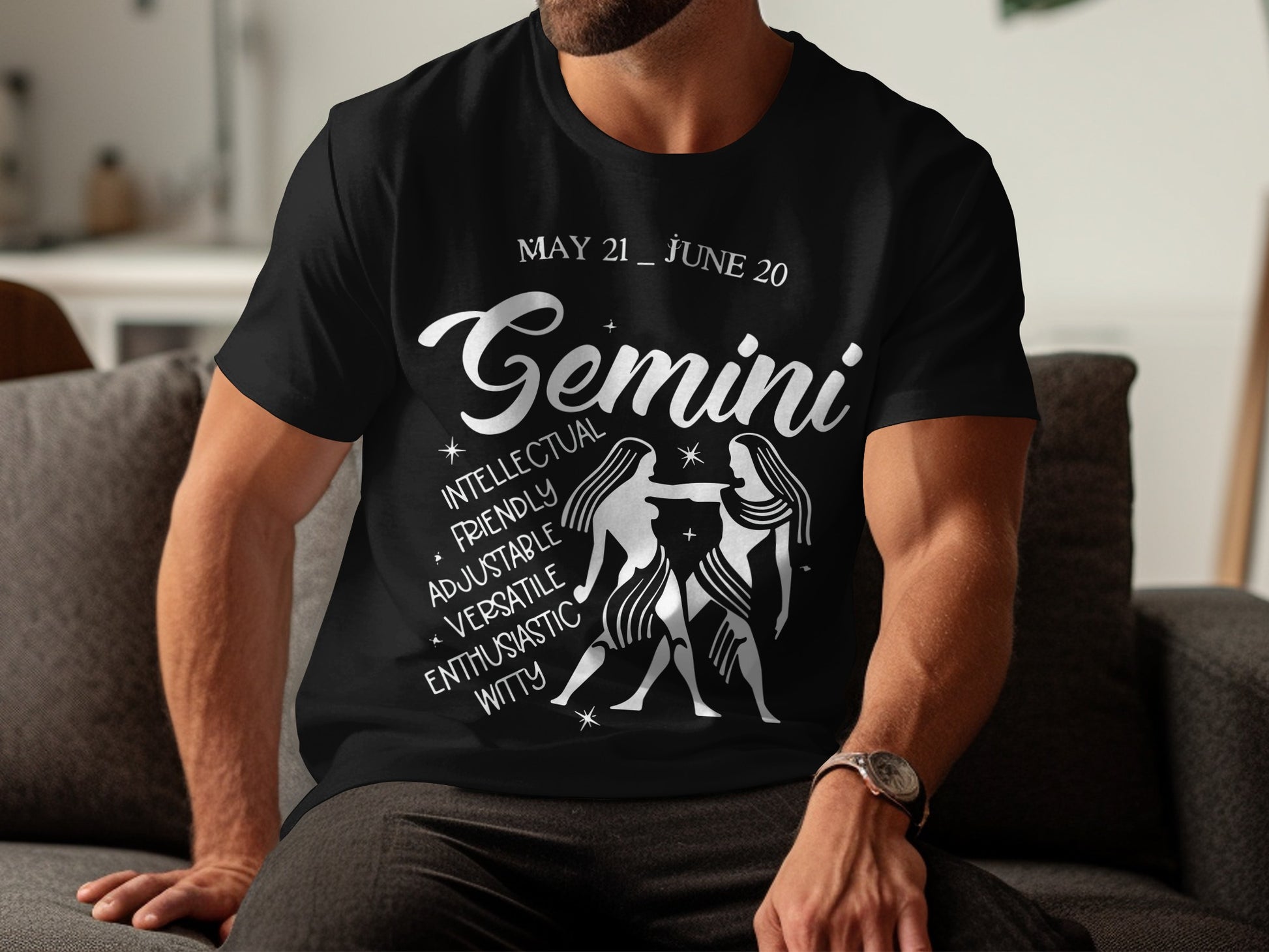 Intellectual Friendly Gemini Zodiac Sign T-shirt