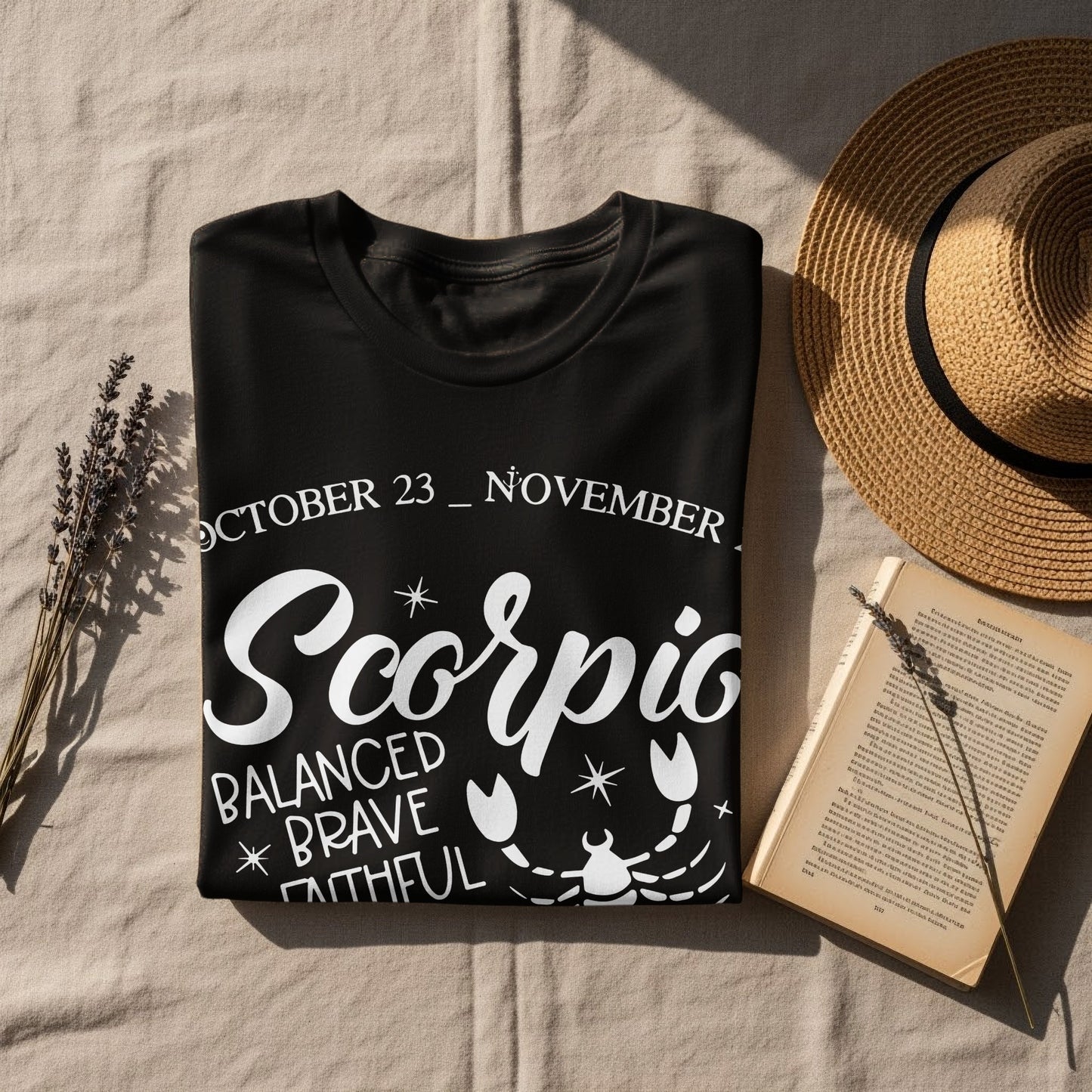 Scorpio Zodiac Sign Black T-Shirt for Astrology Lovers