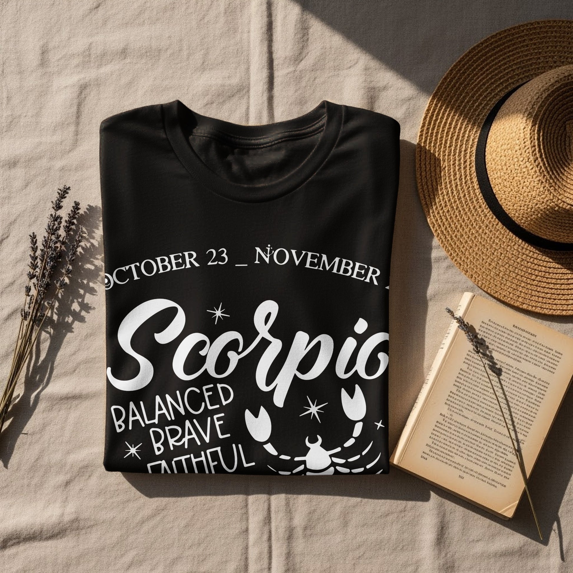 Scorpio Zodiac Sign Black T-Shirt for Astrology Lovers