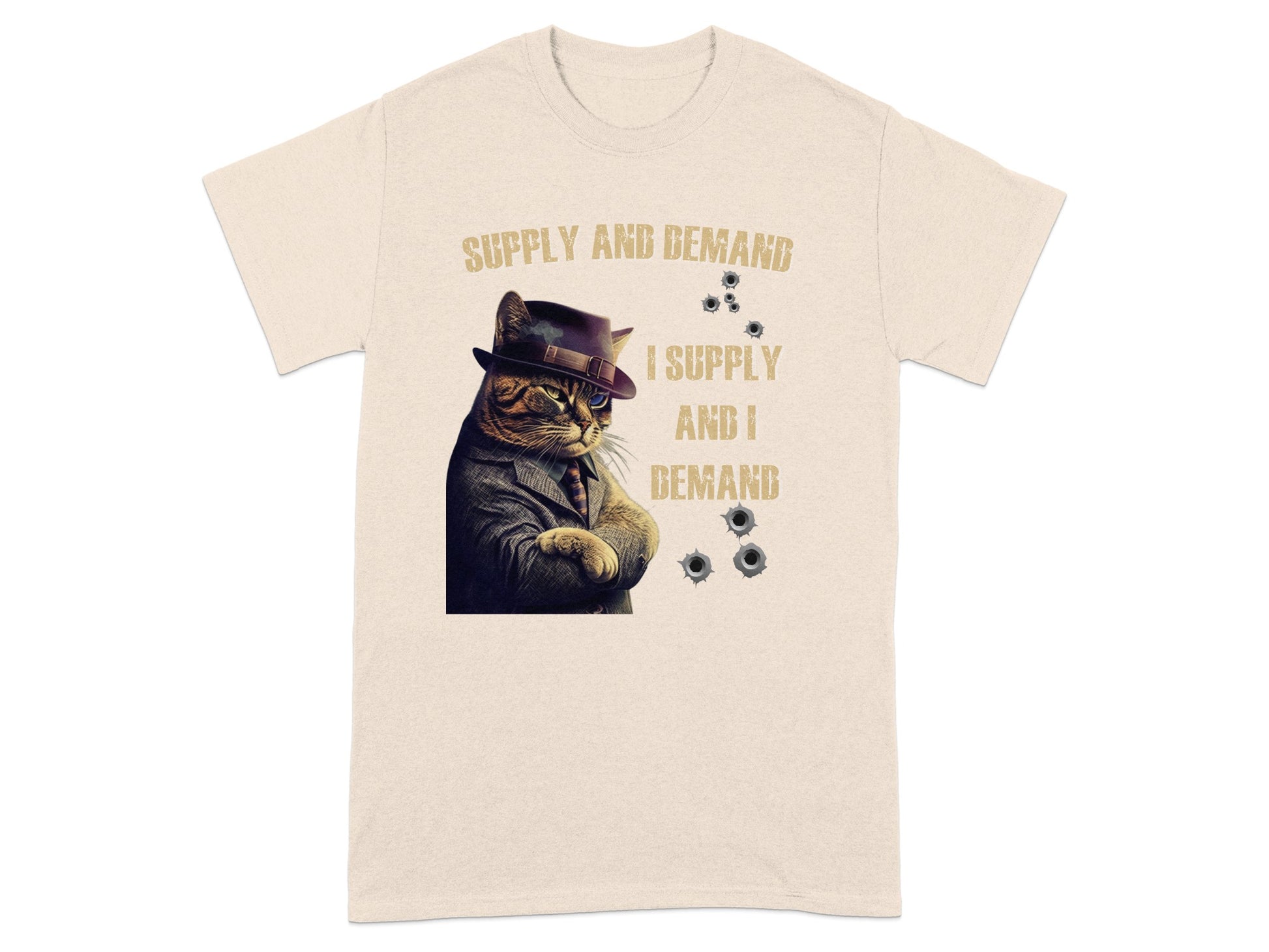 Gangster Cat Supply AND Demand Funny Bullet Holes product type