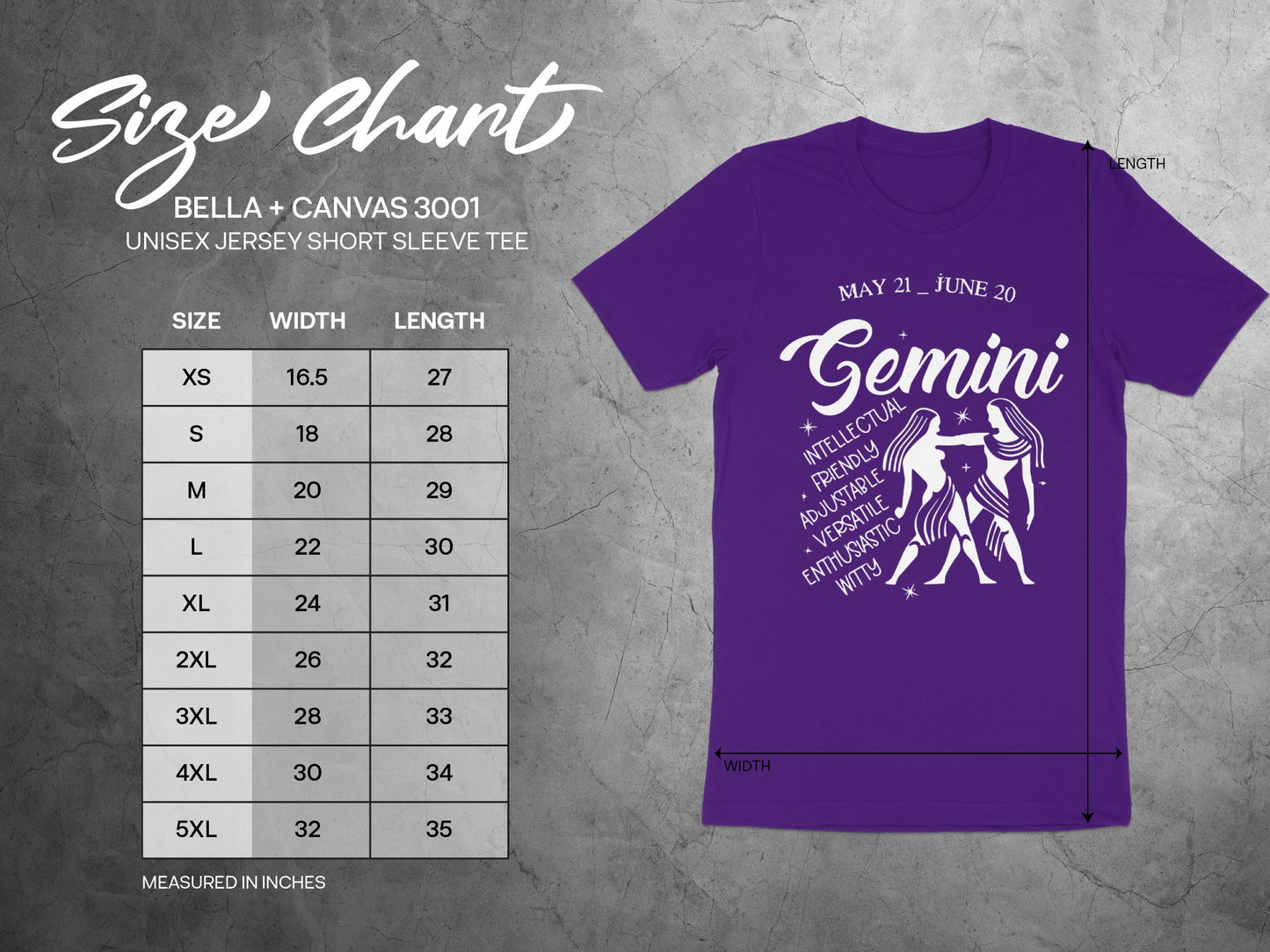 Purple Gemini Zodiac Design Unisex Short Sleeve Tee