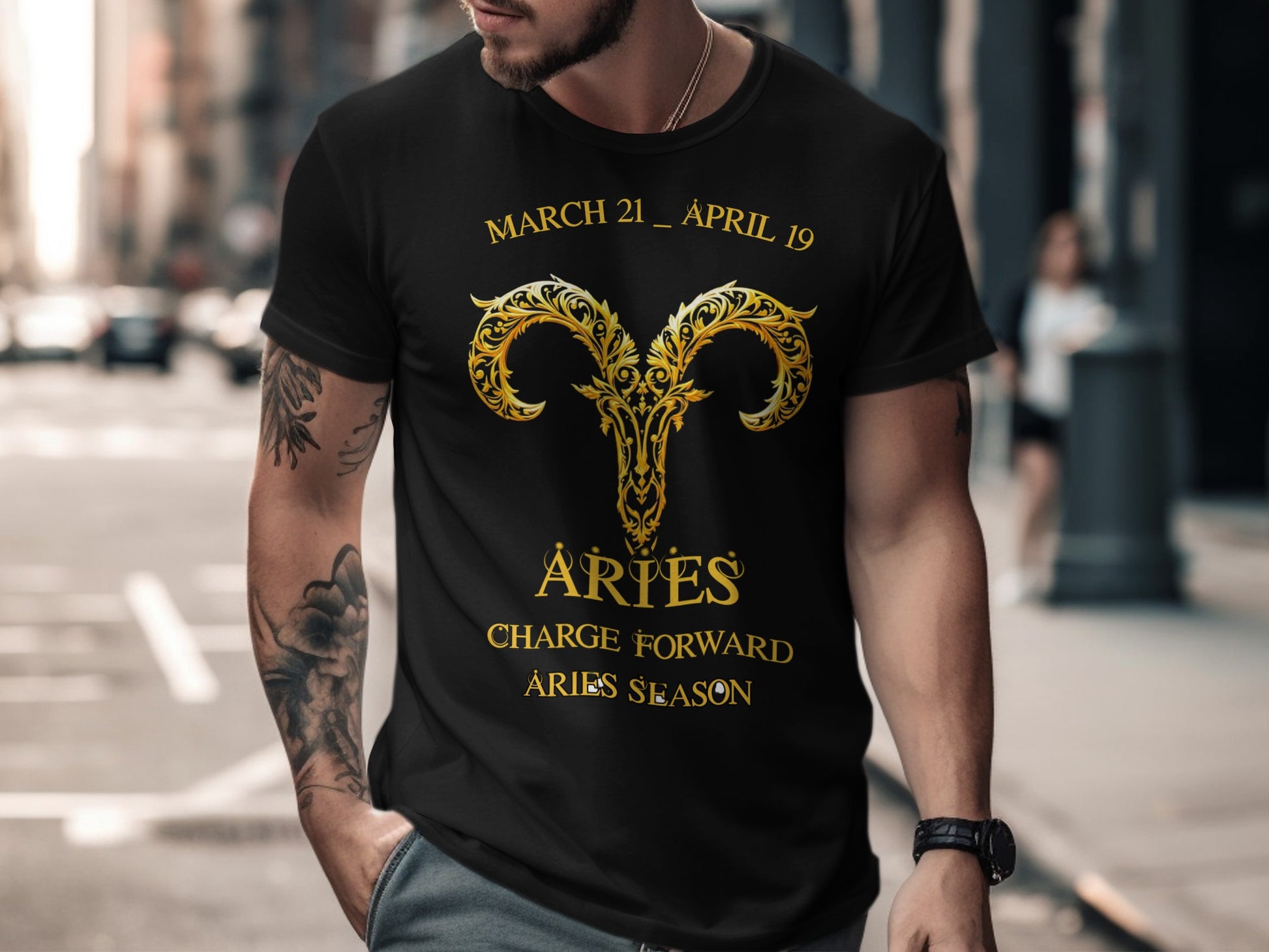 Aries Charge Forward Aries Season Zodiac T-Shirt