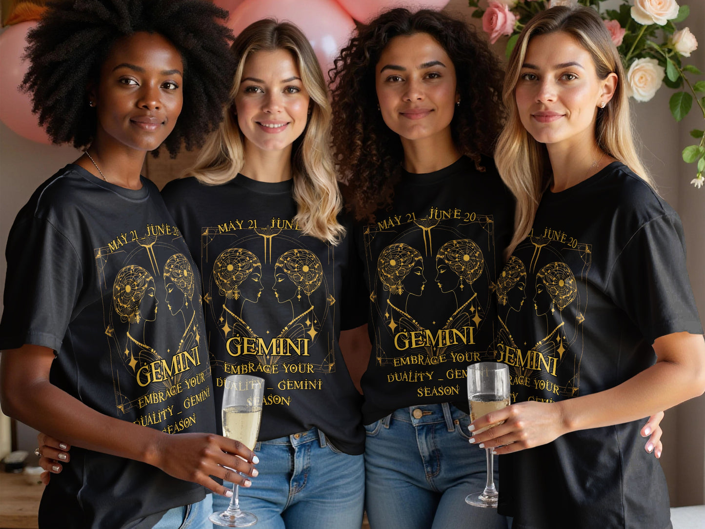 Embrace Your Duality Stylish Gemini Season T-Shirt
